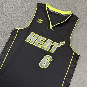 LeBron James Miami Heat Limited Edition Jersey Adidas Men's M Black Green Neon